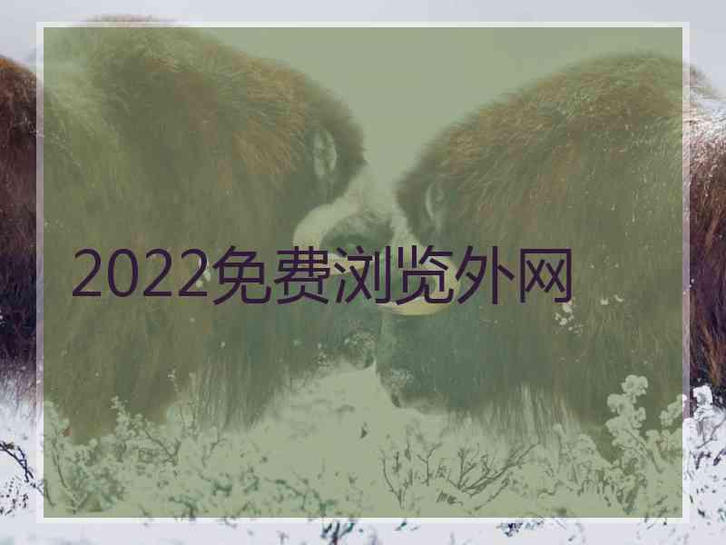 2022免费浏览外网