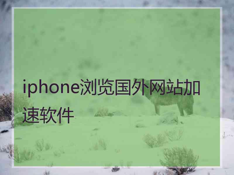 iphone浏览国外网站加速软件