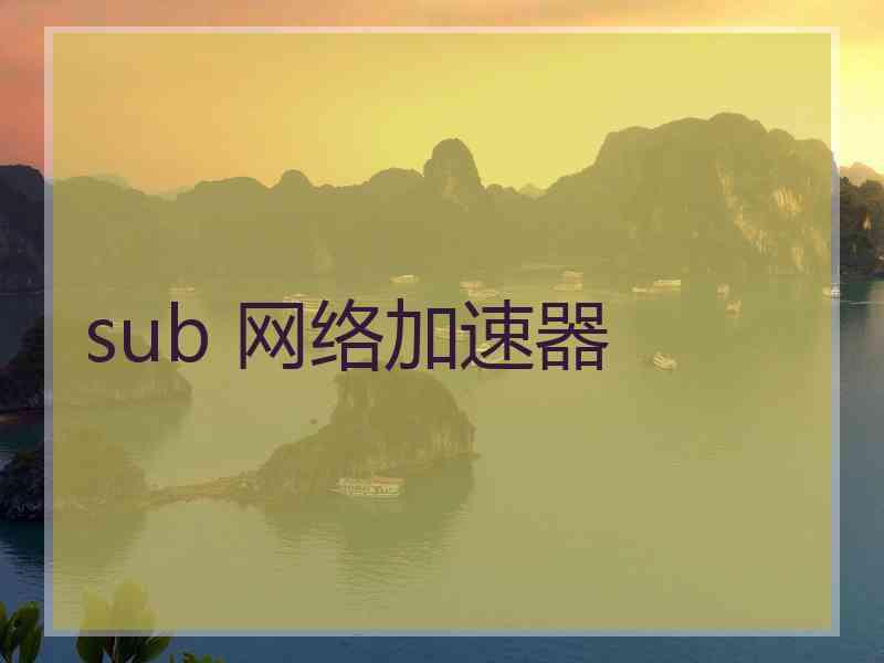 sub 网络加速器